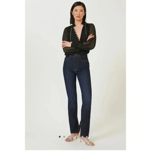 Anthropologie pilcro the split straight jeans 25 - Picture 1 of 8